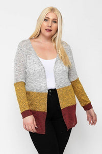 Color Block, Lightweight Cardigan