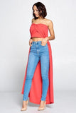 Strapless Long Top